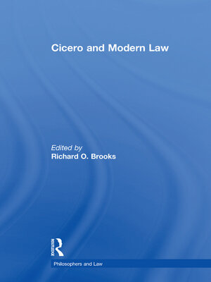 cover image of Cicero and Modern Law